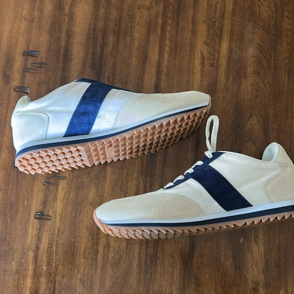 J. Crew trainers colorblock BA972 Mediterranean Navy Size 10 - Picture 6 of 8